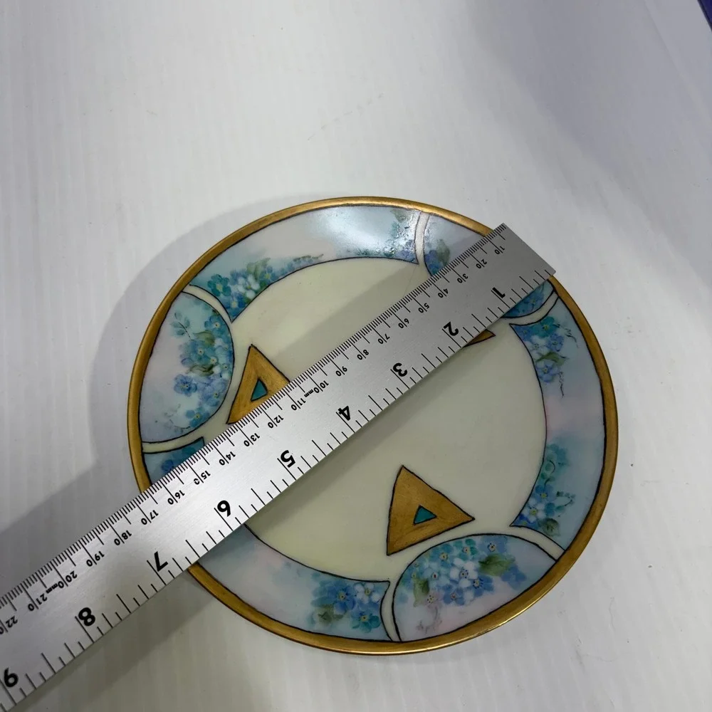 Bareuther Waldsassen Thomas Bavaria Forget Me Not Tea Cup Saucer Plate Set 3pc